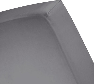Cinderella-Weekend-Spannbettlaken – Boxspring-geeignet – Baumwolle – 180 x 210 cm – bis 35 cm Matratzenhöhe – Anthrazit