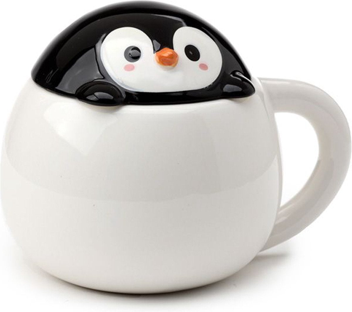 Huddle Penguin Deckel gebildet Keramikbecher