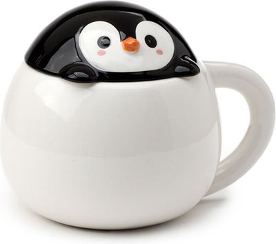 Huddle Penguin Deckel gebildet Keramikbecher