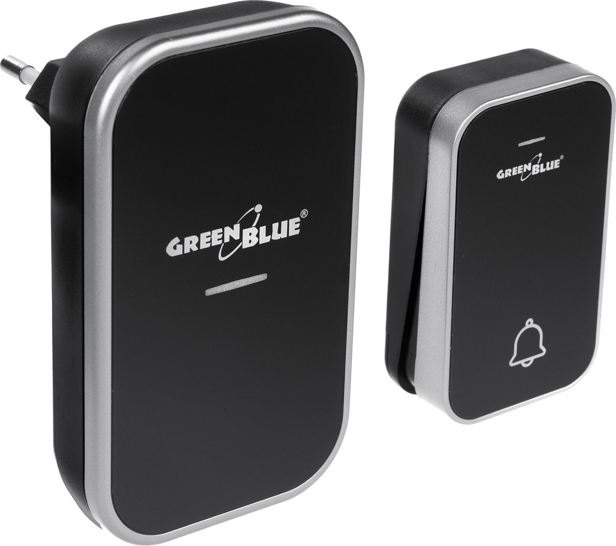 Greenblue – Türklingel – Kinetic, batterielos, kabellos – 38 Melodien – Reichweite bis zu 200 m, IP44, GB157 B – Schwarz