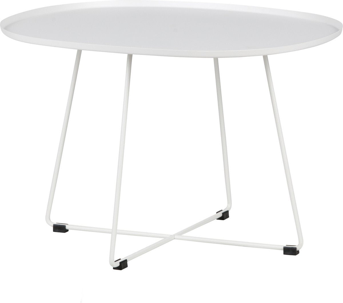 Woood Otis Beistelltisch XL - Metall - Weiß - 47x70x60