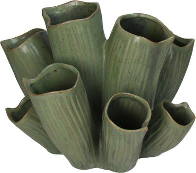 HD Collection Vase Steingut grün 32,5x29x24cm