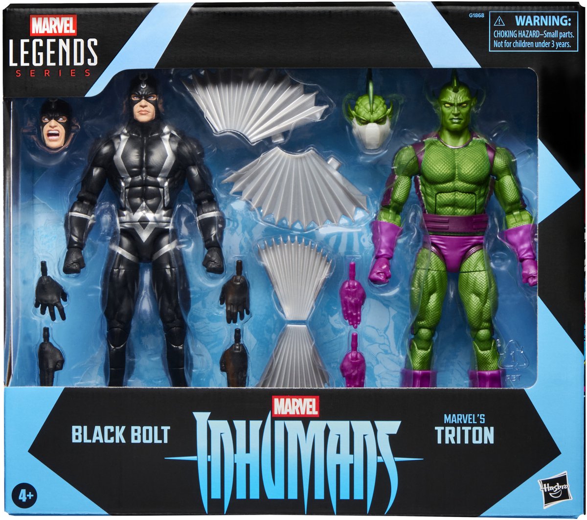Hasbro Inhumans Marvel Legends Actionfigur 2er-Pack Black Bolt Marvel's Triton 15 cm große Actionfigur