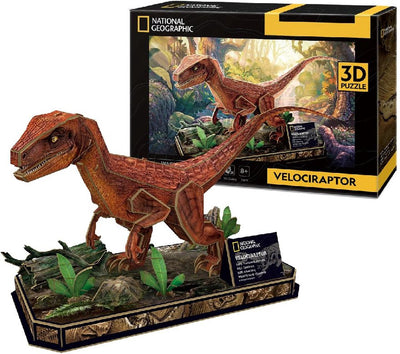 Kubikfun 3D -Puzzle National Geographic Velociraptor