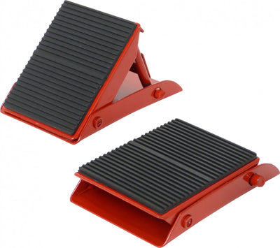 Carpoint Unterlegkeile faltbar – 2er-Set – 900 kg – Metall – Rot Schwarz – für Wohnwagen, Wohnmobilanhänger