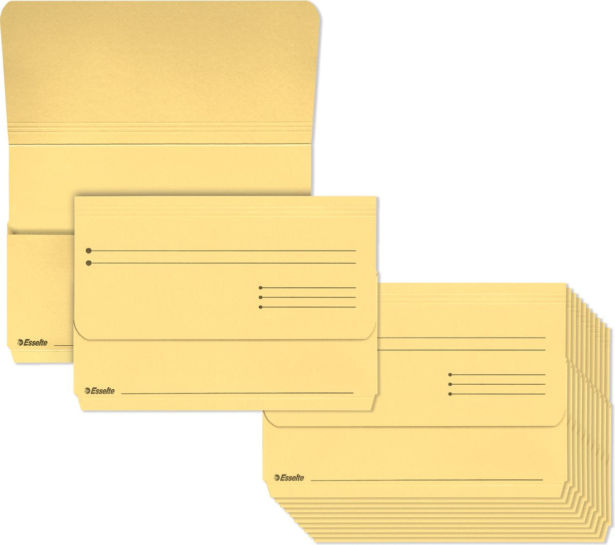 Esselte Manila-Einsteckmappen - A4-Format - 25 Stück - Gelb