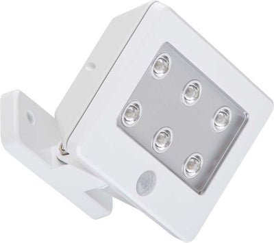 Briloner - kollig - batteriebetriebene LED-Wandleuchte - mit Sensor - Außenbeleuchtung mit Bewegungssensor - 12 cm - IP54 - 6.500k - weiß