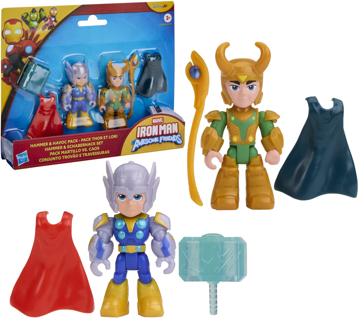 Hasbro Marvel Iron Man und seine tollen Freunde Hammer und Havoc Pack – Actionfiguren