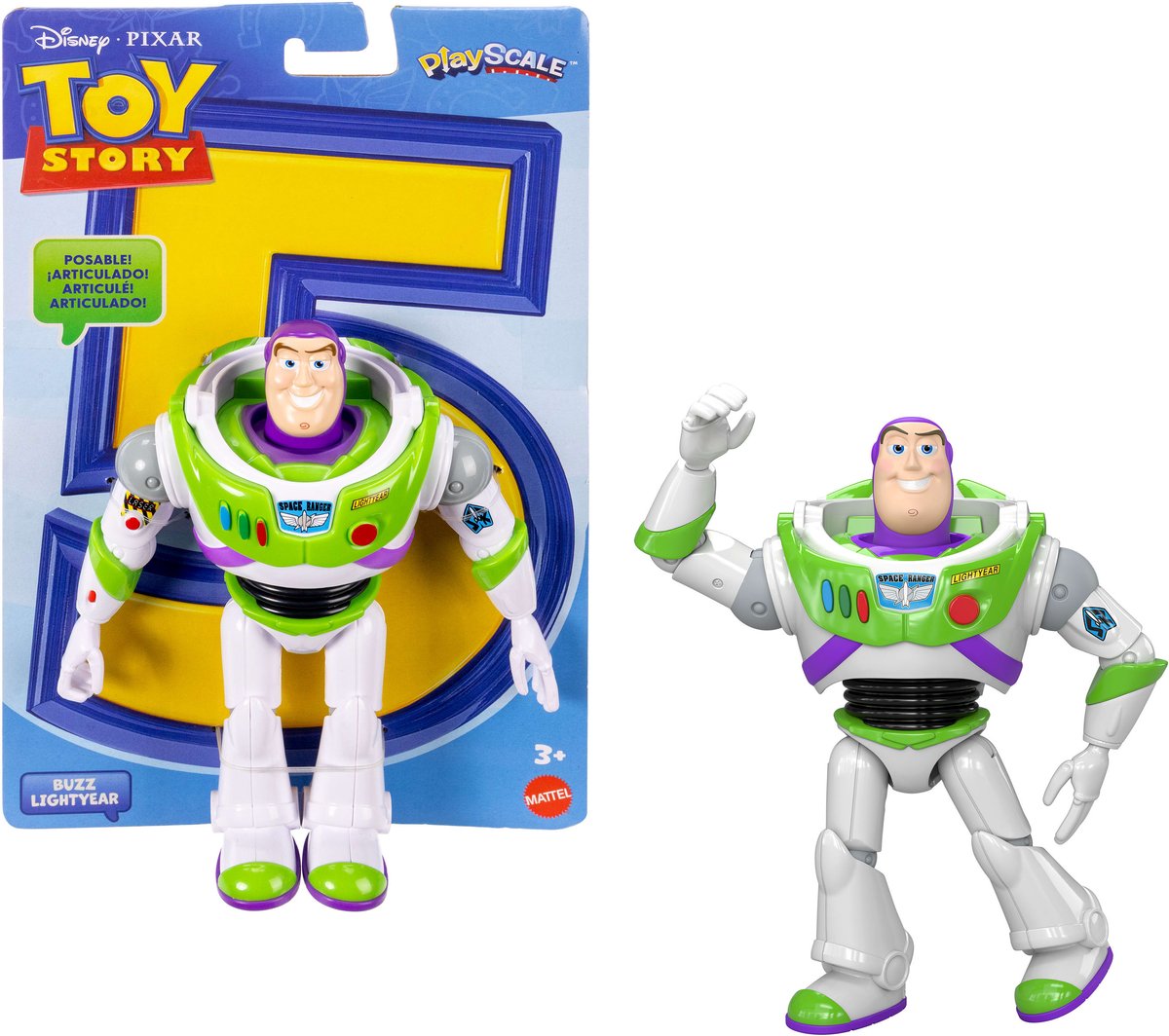 Mattel Disney und Pixar Toy Story Buzz Lightyear Figur – 10 bewegliche Gelenke