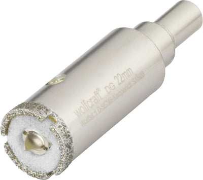 Wolfcraft – Diamantbohrer 22 mm – Fliesenbohrer 22 mm – Diamant-Lochsäge – 5922000