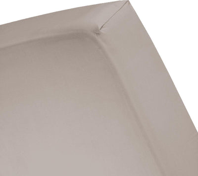 Cinderella-Weekend-Spannbettlaken – geeignet für Boxspringbetten – Baumwolle – 180 x 200 cm – bis zu 35 cm Matratzenhöhe – Taupe