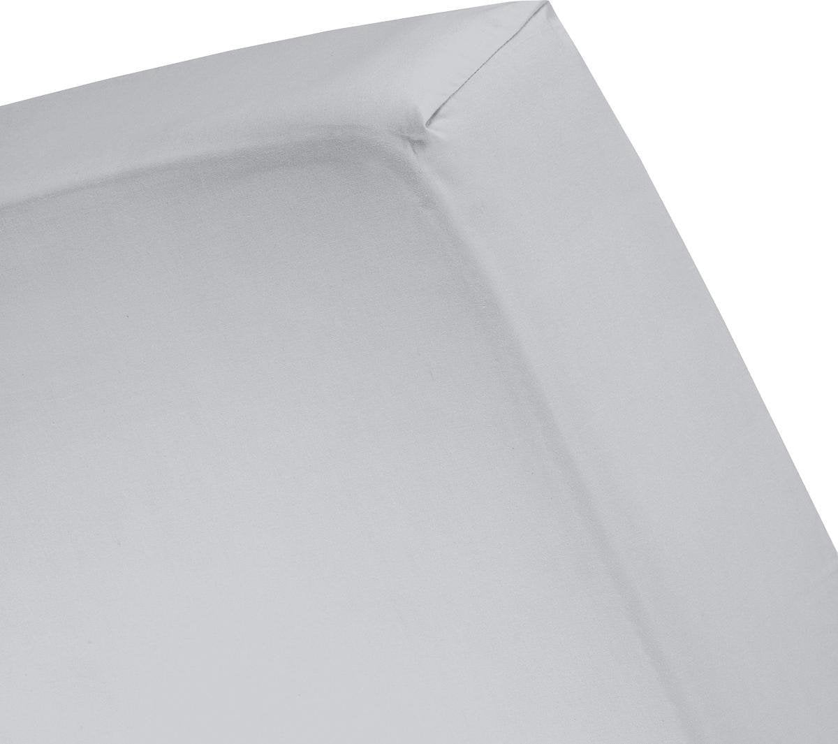 Cinderella-Wochenende-Spannbettlaken – geeignet für Boxspringbetten – Baumwolle – 180 x 200 cm – bis zu 35 cm Matratzenhöhe – hellgrau