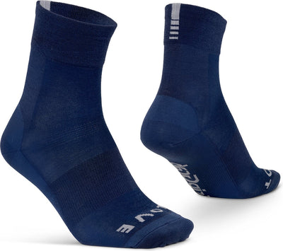 Gripgrab – Merino Lightweight SL Sommer-Radsocken Sportsocken Radsocken mit Merinowolle – Marineblau – Unisex – Größe xs (35-38)