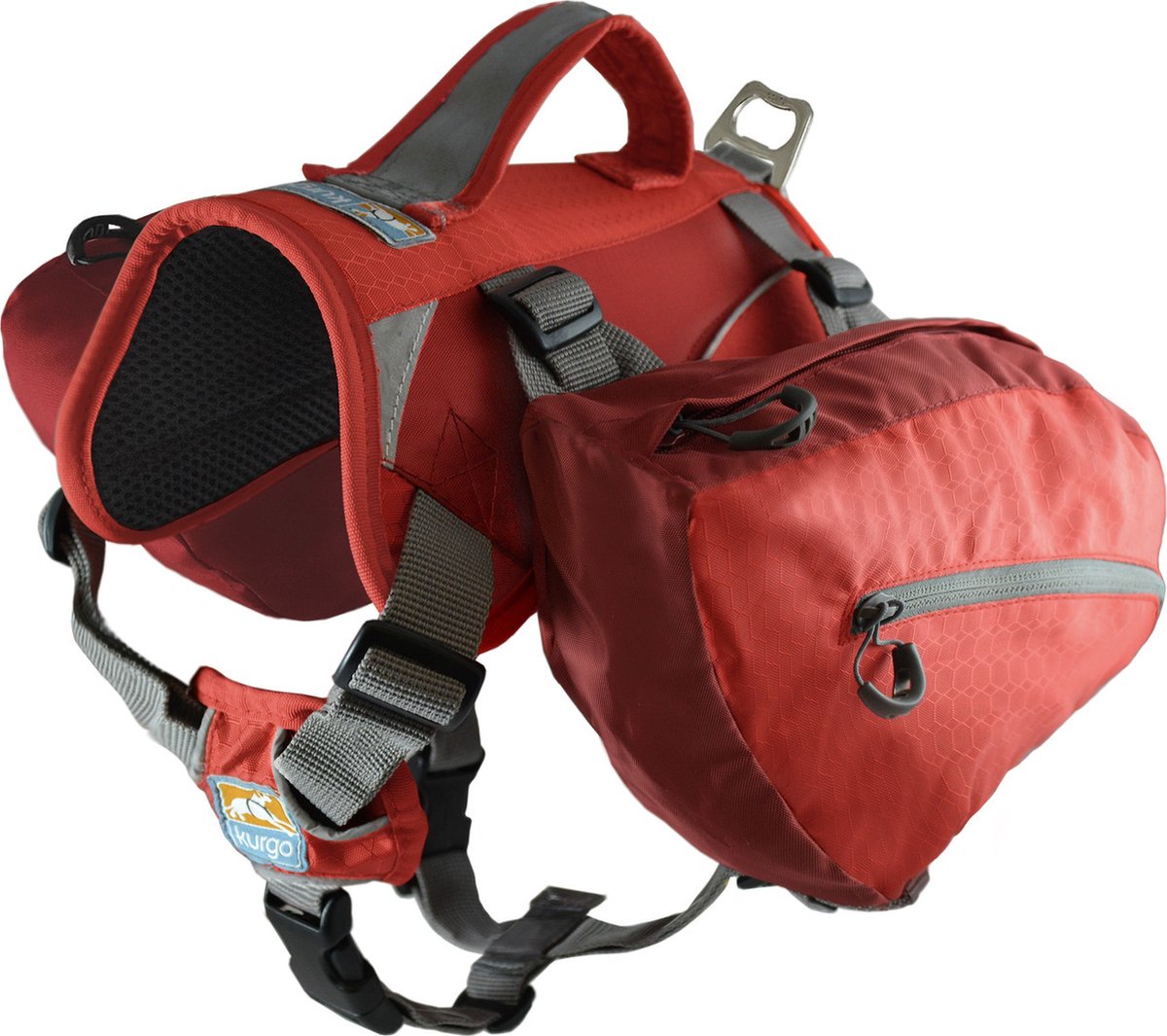 Kurgo Baxter Hunderucksack – Hundetransporter – Rot 13,5 bis 38,5 kg