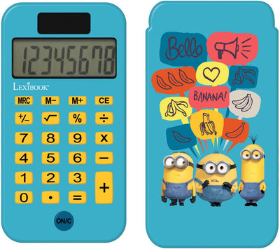 Lexibook Minions 8-stelliger Taschenrechner mit Schutzhülle