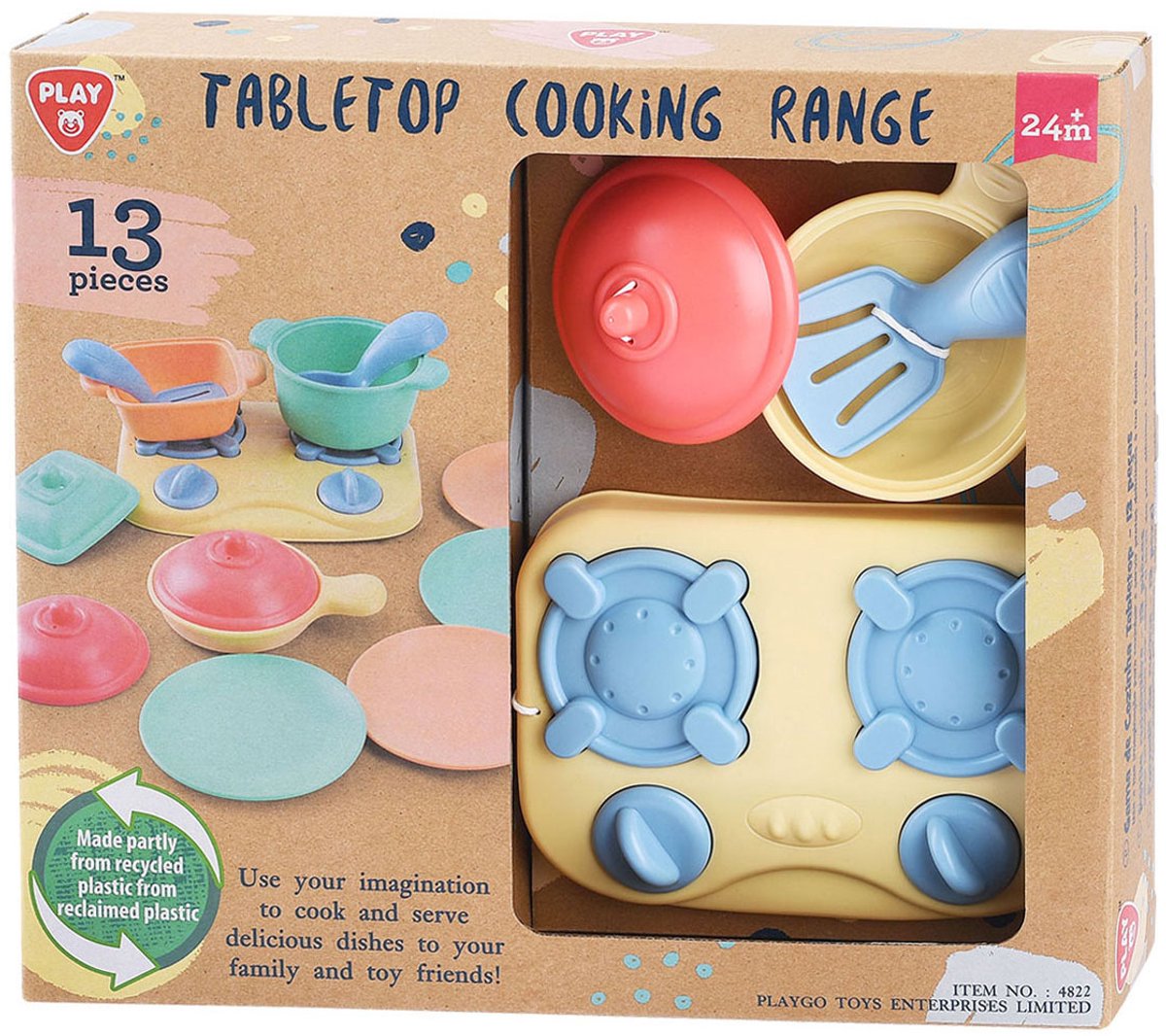 Spielen Sie den Tischkochherd mit Accessoires Play Set, 13DLG.