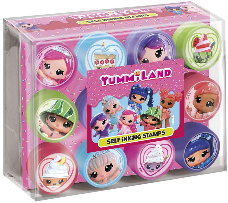 Totum Yummiland selbstfärbende Stempel 12 Stück – kreatives Spielzeug für Mädchen ab 3 Jahren, Stempeln, Basteln
