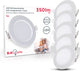 Briloner b.k.licht – LED-Einbaustrahler – 5er-Set – Badezimmerbeleuchtung – Strahler – IP65 – 4.000 K neutralweißes Licht – 350 lm – 3 W – ø8,6 cm