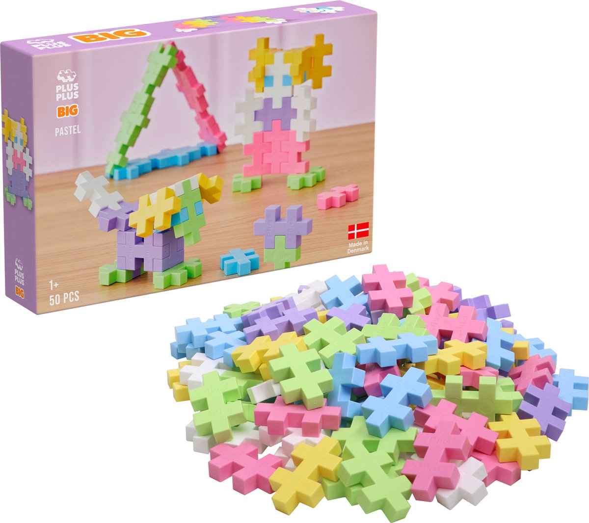 Plus Plus Pastell Big Plus-Plus: 50 Stück (3273)