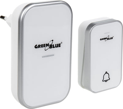 Greenblue – Türklingel – kinetisch, batterielos, kabellos – 38 Melodien – Reichweite bis zu 200 m, IP44 – Weiß