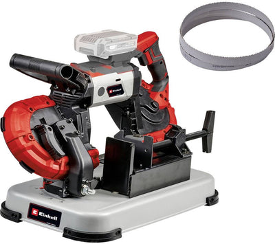 Einhell Akku-Bandsäge TE-MB 18 127 U Li Solo - Power X-Change - 18 V Li-Ion - Schnittgeschwindigkeit: 120 m min - Schnitthöhe: 115 mm - Schnittbreite: 127 mm - Winkeleinstellung 0° bis 47° - inkl. 2x Sägeband - exkl. Akku und Ladegerät