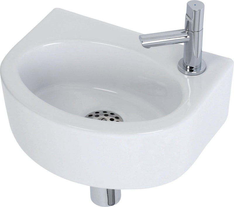 Plieger Orlando Brunnen-WC - Set - Brunnen 30 x 22 cm inkl. Wasserhahn und Siphon - Keramik - Weiß