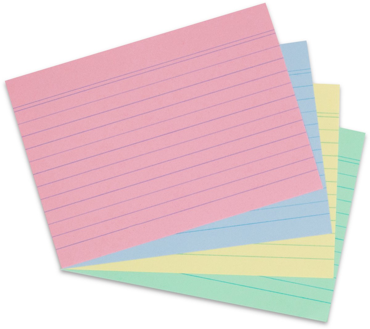 Herlitz Karteikarte - A6 - liniert - gr gl ro sw - 200 Stk.