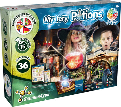 Science 4 You Science4You Mystery Potions – Chemie-Experimentierbox – 25 magische Experimente mit farbigem Schaumstoff – ab 8 Jahren