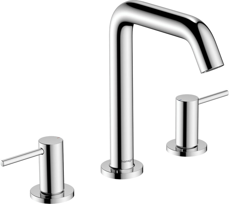 Hansgrohe tecturis s – Waschtischarmatur – 3-Loch-Version – mit Ablassschraube – Größe 150 mm – Chrom
