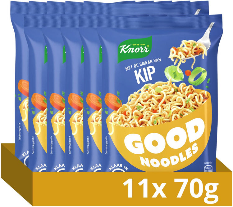 Knorr gute Nudeln - Huhn - ohne künstliche Farb- und Konservierungsstoffe - 11 x 70 g