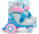 Stempelrollschuhe „explore“ für Mädchen, blaurosa mit transparenter Schale, Größen 23–26