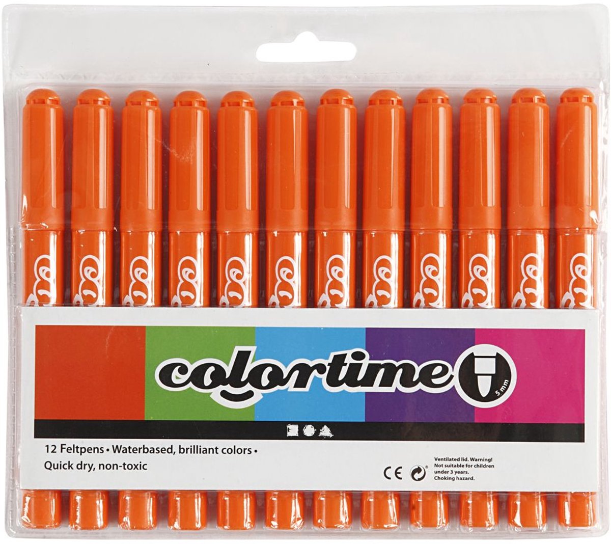 Oranje Jumbo Marker, 12st.