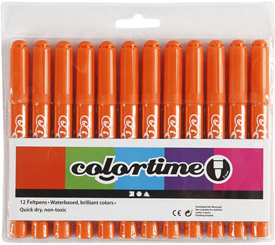 Oranje Jumbo Marker, 12st.