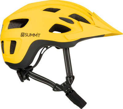 Summit Fahrradhelm – mit LED-Beleuchtung – verstellbar 59–61 cm – gelb