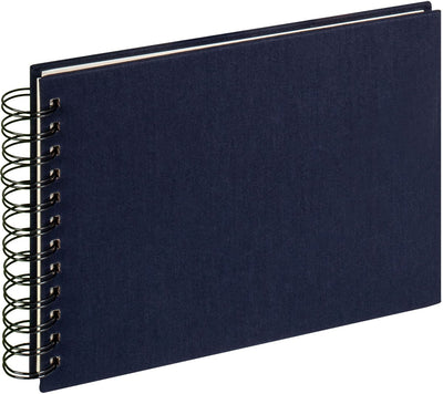 Walther sa-509-u Stoff - Spiralalbum - Größe 23 x 17 cm - dunkelblau