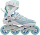 Roces R-Evo 84 Inline-Skates – 84 mm – Softboot – zusätzliche Komfortstabilität – Fersenverriegelung, einfacher Einstieg – Abec-7 – Fitness-Inline-Skates – Damen – Weiß Azurblau – Größe 41