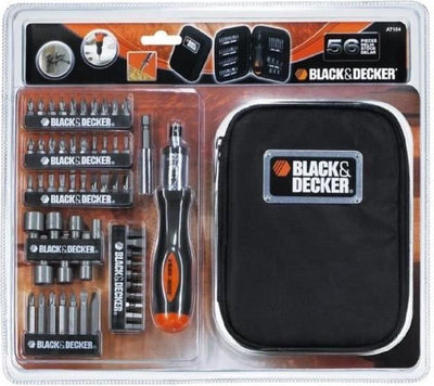 Black+decker a7104-xj – Schraubendreher-Set – Ratschenschraubendreher – 56 Elemente – ergonomischer Griff