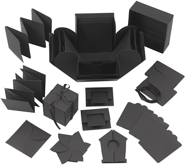 Creativ Company Explosion Box Geschenkbox Schwarzer Set