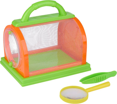 Eddy Toys Insekten-Entdeckungsbox – Insektenfangbox mit Lupe und Pflückwerkzeug – lehrreiches Outdoor-Spielzeug