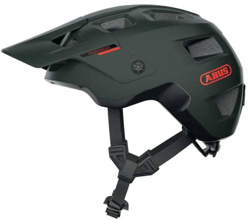 Abus modrop MTB-Helm - dunkelgrün - l