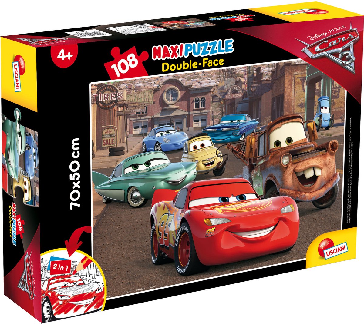 Lisciani Disney Puzzle DF Maxi Floor 108 Autos 3 Racer