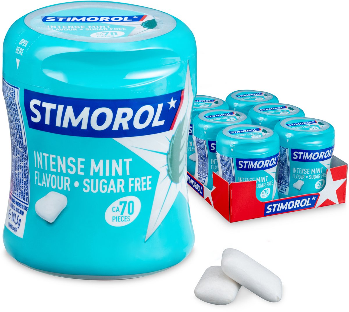 Stimorol Intense Mint – Kaugummi – zuckerfrei – 1x6 Stück