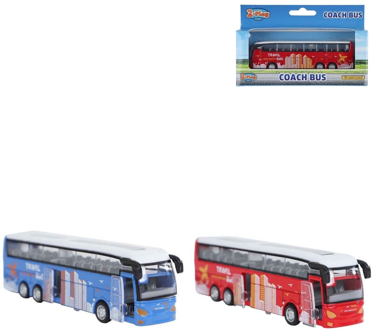2-spieler-Bus-Diecast, 12,5 cm