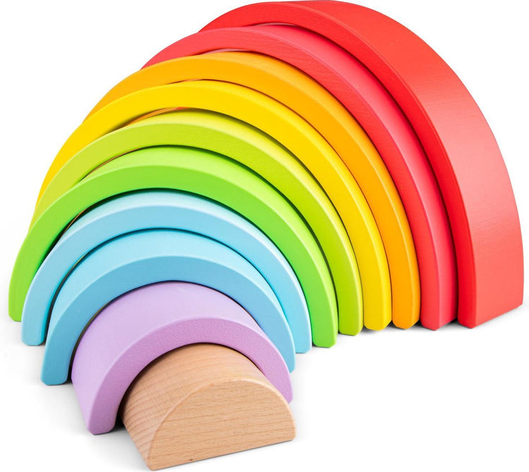 New Classic Toys® Regenbogen-Stapler aus Holz – 10 Teile