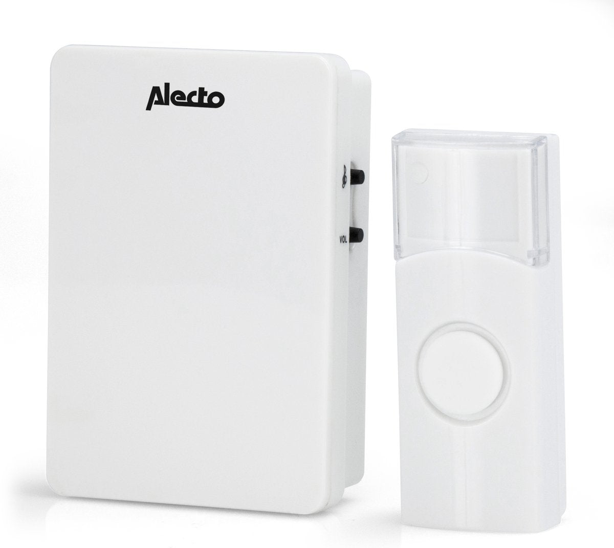 Alecto adb-11wt kabellose Türklingel – kabellose Türklingel und Empfänger – einfache Installation