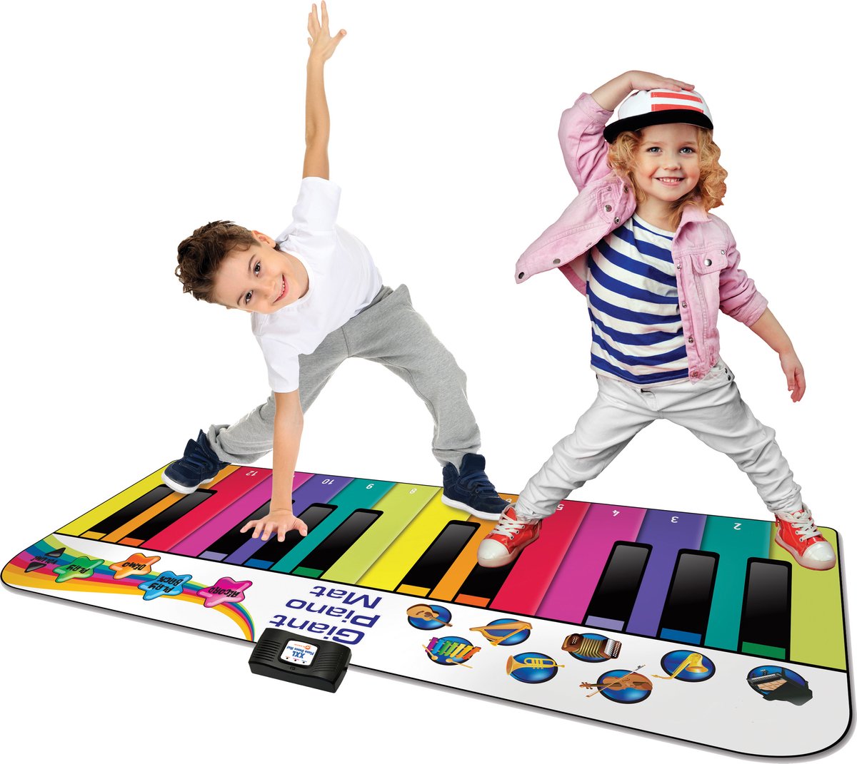 N-Gear Tanzmatte xxl – Klaviermatte – interaktive Spielmatte – mit verschiedenen Liedklängen – 180 cm