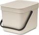Brabantia Sort Go Abfallbehälter – 6 l – sanftes Beige