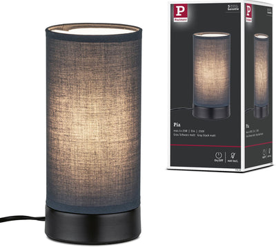 Paulmann LED-Tischleuchte Pia E14 max. 25w schwarz matt