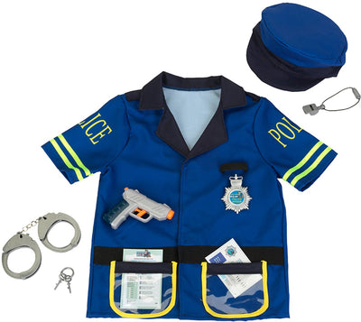 Klein Toys – Polizeikostüm für Kinder von 3 bis 6 Jahren – Jacke, Handschellen, Mütze und weitere Accessoires