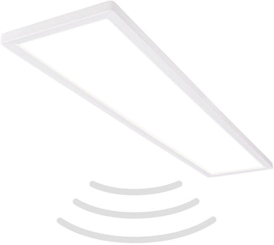 B.k.licht move - LED-Deckenleuchte - Badezimmerbeleuchtung - IP44 - Deckenleuchte mit Bewegungsmelder - 98 x 20 x 3 cm - Weiß